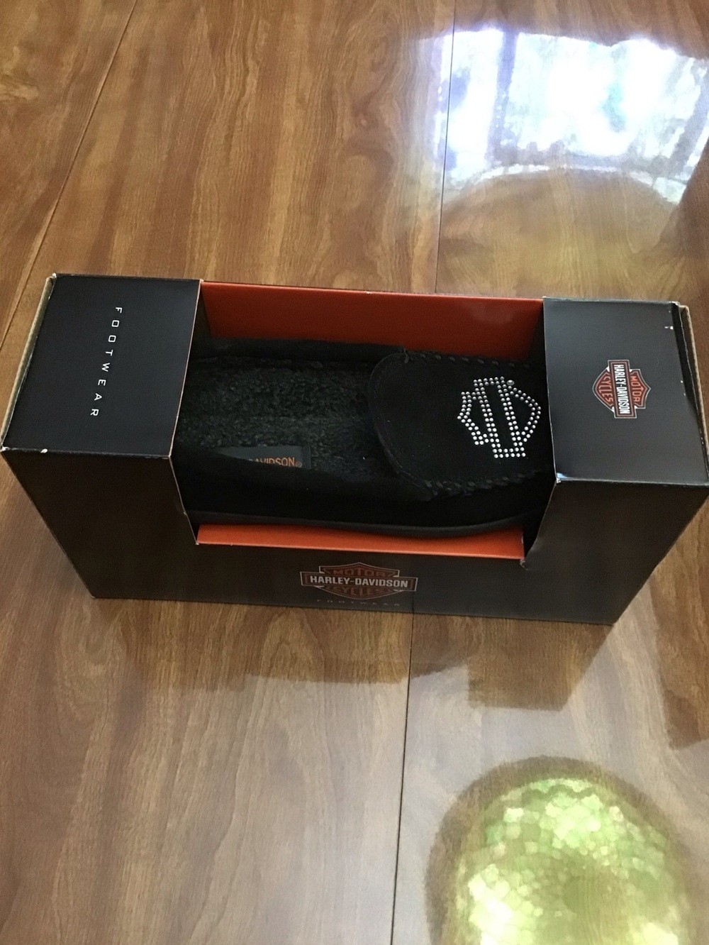 Harley Davidson Crystal Embellished Lil Moccasin Slippers